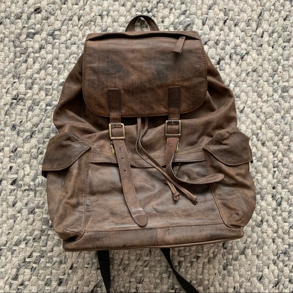 Wilsons Leather Handbags - Wilsons Leather - Nicholas Vintage Leather Backpack - Brown